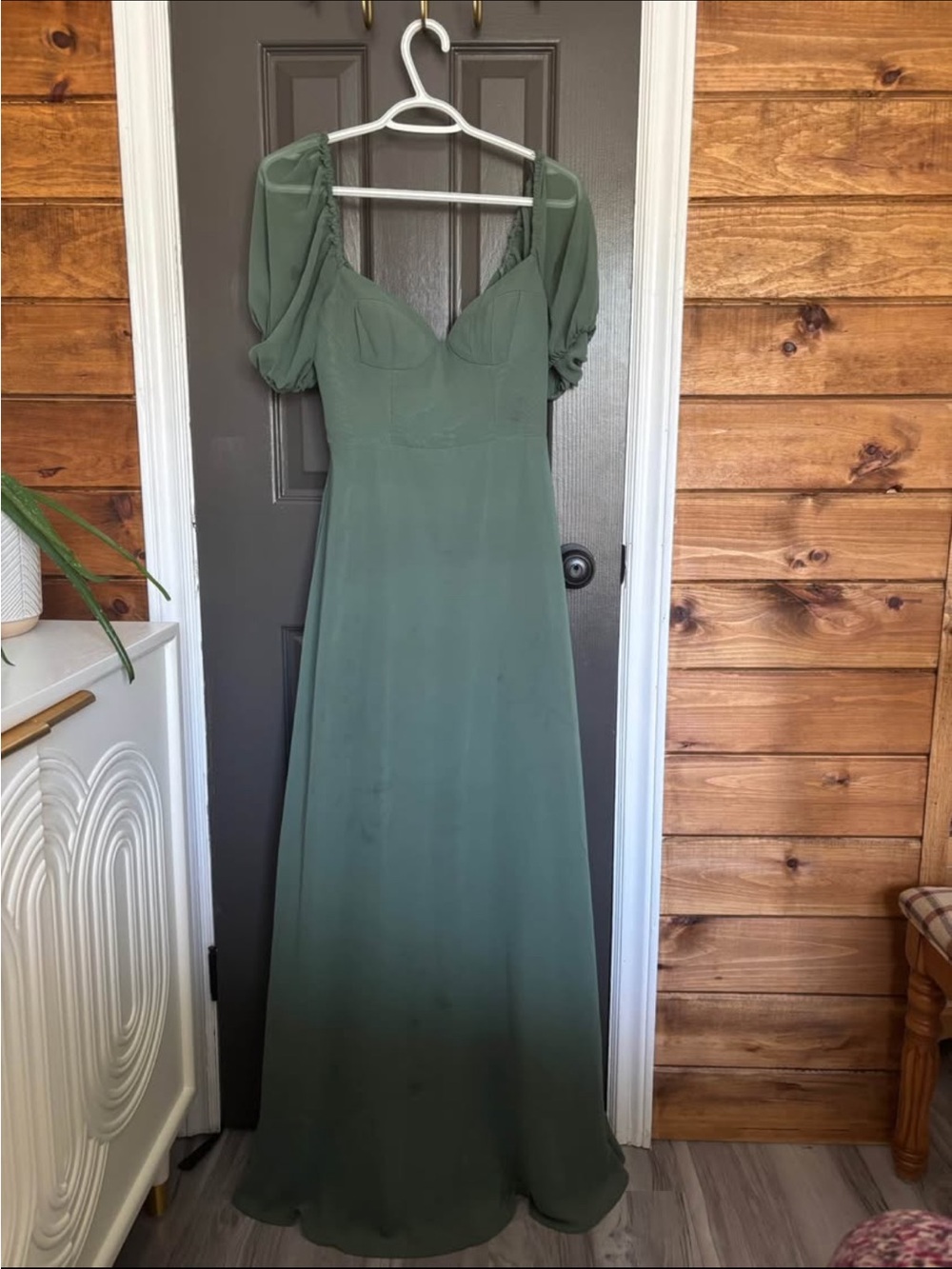 Azazie Barbie Puff Sleeve Maxi Dress